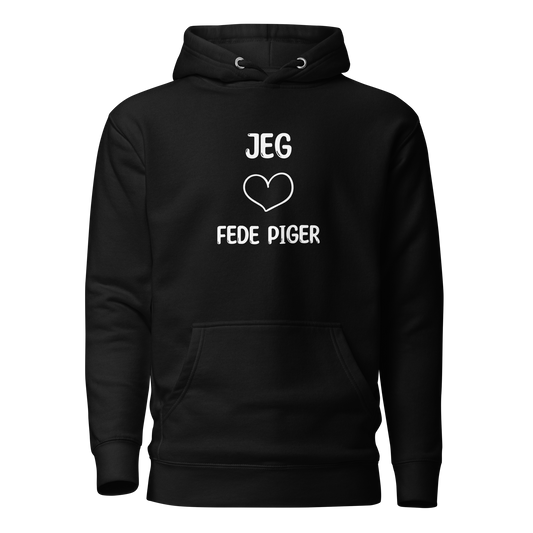 Jeg elsker fede piger Hoodie DRØP