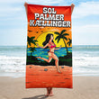 Sol, palmer og kællinger Håndklæde - Droep